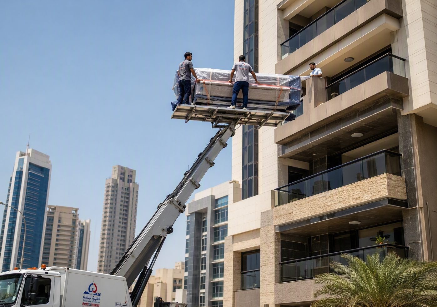 ونش رفع اثاث وعفش للأدوار العليا بالكويت